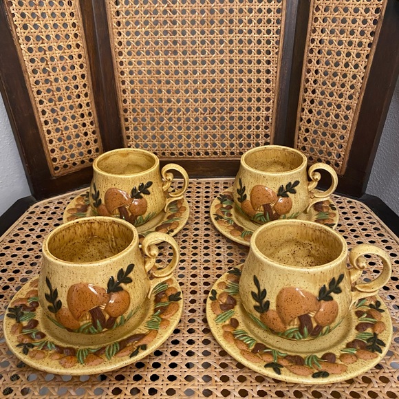 Vintage mushroom cup and saucer set